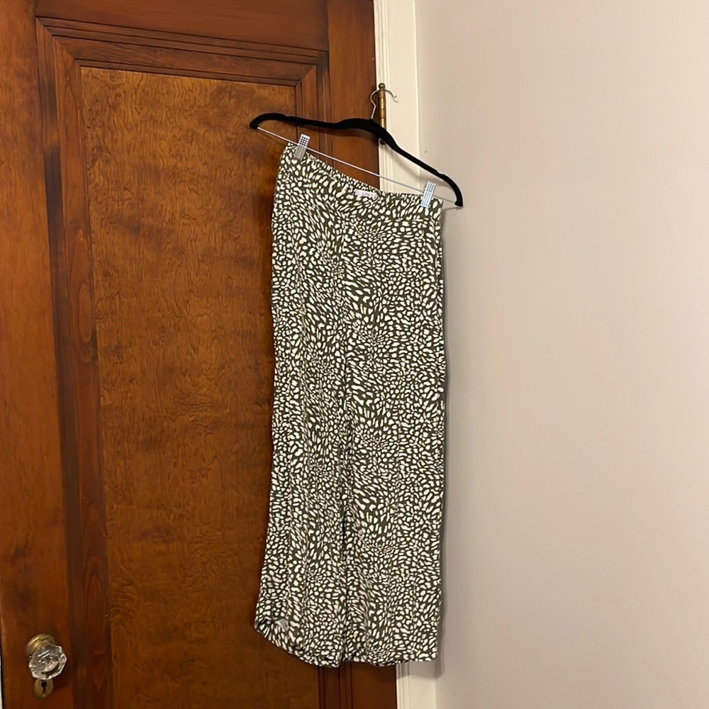 Anne Loft Cropped Printed Wide Leg Pant